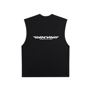 Raw Edge Cotton Tank Top