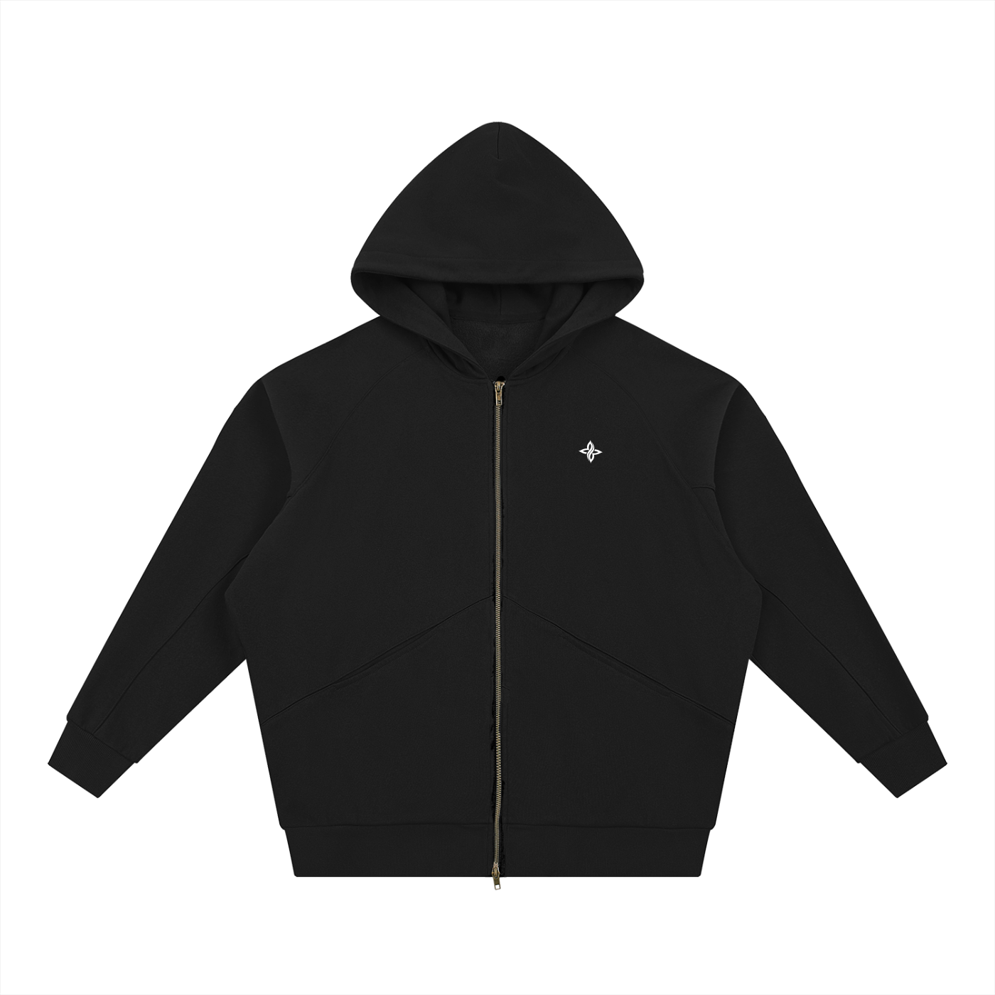 No.11 Zip-Through Fleece  Hoodie