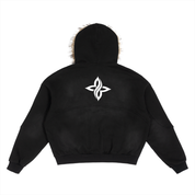 SUN FADE BOXY FUR HOODIE