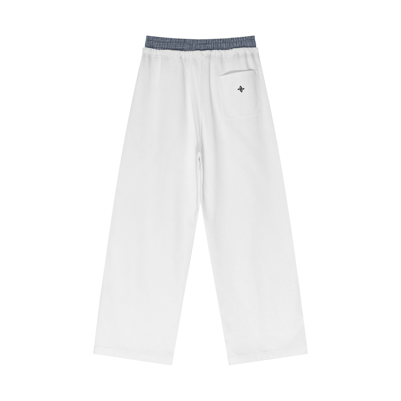 PLAID CONTRAST SWEATS