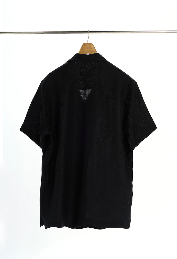 11 Linen Dress Shirt - Black